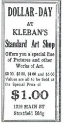 Abel Kleban builds retail buildings (paint store, frame shop) on Cannon Street in Bridgeport, CT. All was later lost in the depression.